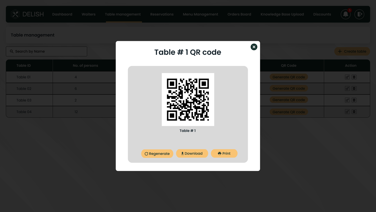 Restaurant Reservation System
