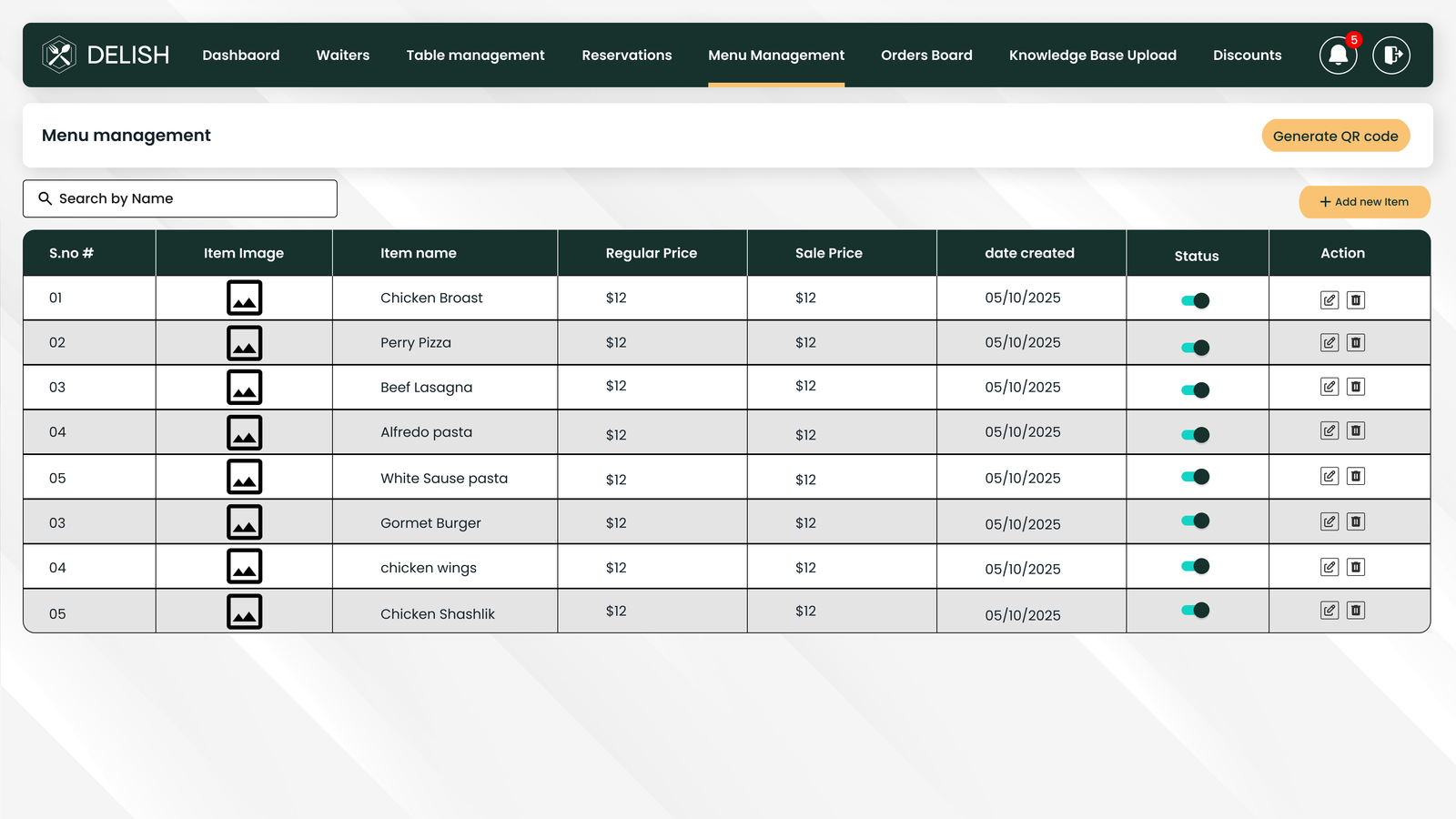 Restaurant Reservation System